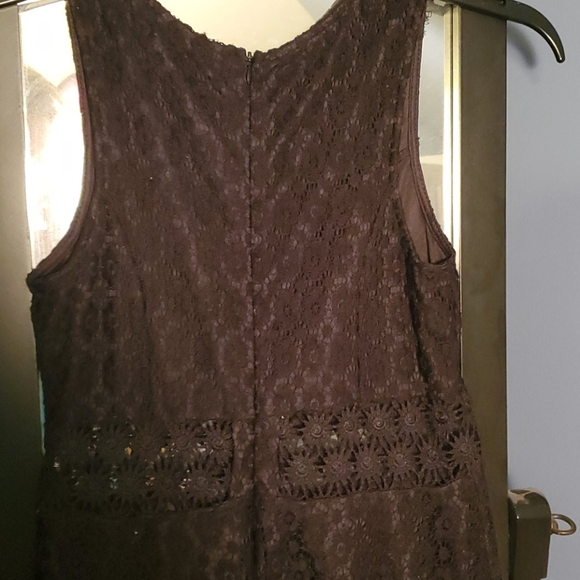 Black lace mini dress - Picture 3 of 4